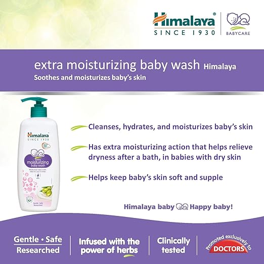 Himalaya Baby Care Extra Moisturizing Baby Wash, 200ml Himalaya Baby Care Extra Moisturizing Baby Wash, 200ml